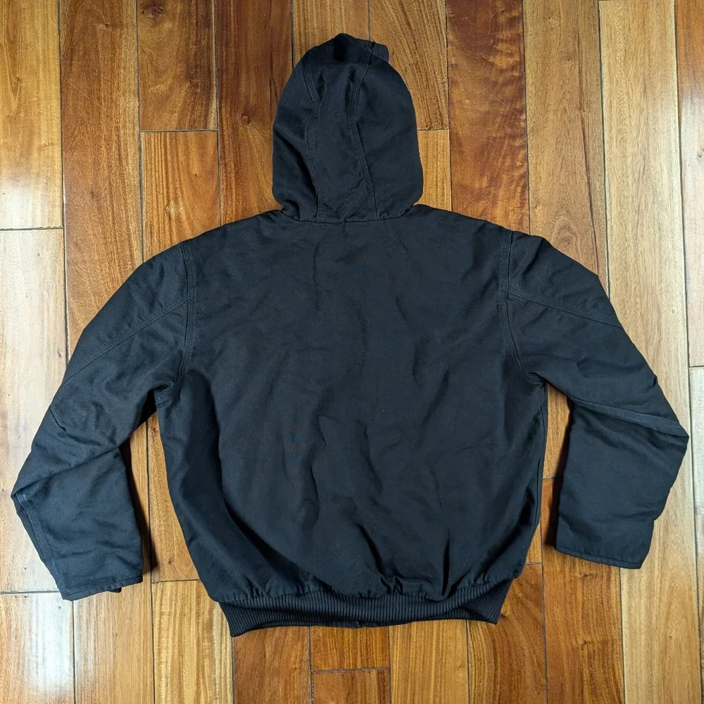 Carhartt Black Hooded Detroit Jacket (L) - Picture 2 of 6